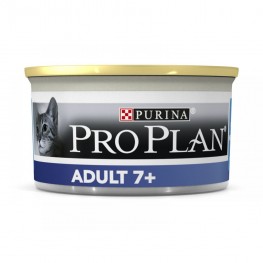ПРО ПЛАН Влажный корм Pro Plan для взрослых кошек старше 7 лет с тунцом, Банка, 85 г